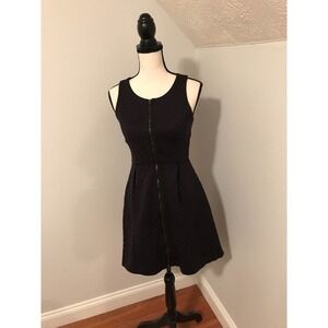 Anthropologie Leifsdottir Tonnelle Black Polka Dot Textured Dress - Size 2